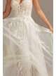 Floral Applique Open Back Tulle Wedding Dress  SWG841