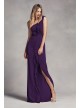 Long One-Shoulder Bridesmaid Dress with Ruffles  VW360274