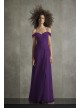 Pleated Bobbin Net Bridesmaid Dress with Tie Swags  VW360517